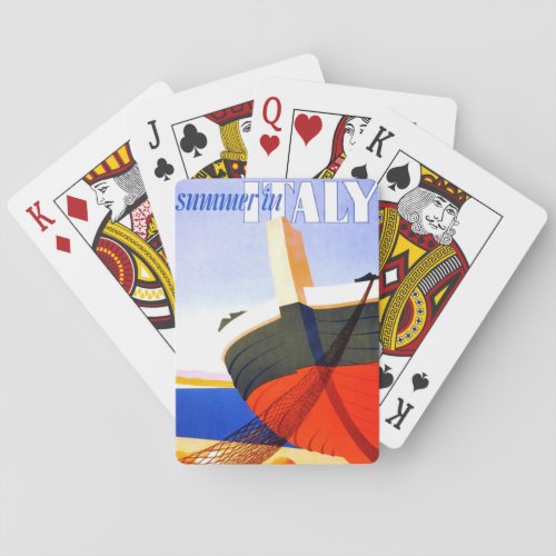 Summer in Italy Vintage Travel Playing Cards