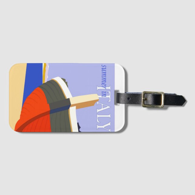 Summer In Italy - vintage travel poster Luggage Tag (Front Horizontal)