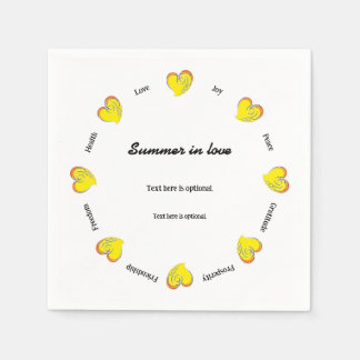 Summer in Love -Beach or Lake- Custom Text Center Napkins