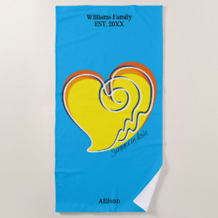 Summer in Love -Beach or Lake House-Personalized Beach Towel