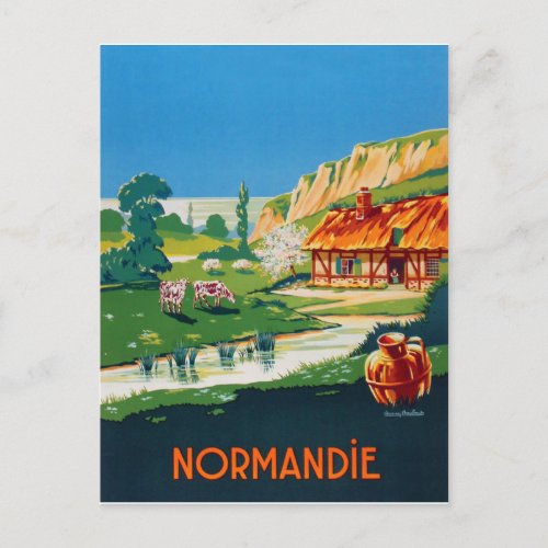 Summer in Normandy France Postcard