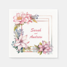 Summer in Pink: Personalized Wedding Napkins