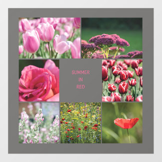 Summer in Red, macro photography with red flowers Wall Decal