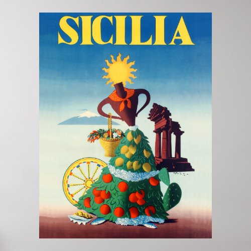 Summer in Sicily Italy Poster