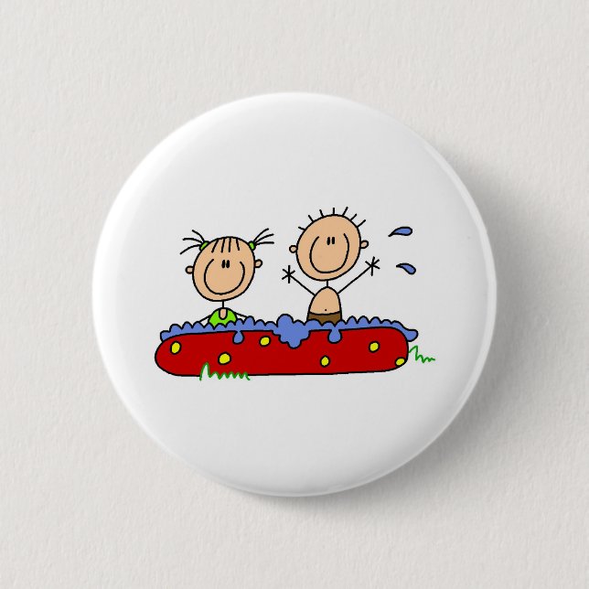 Summer in the Pool Pinback Button (Front)
