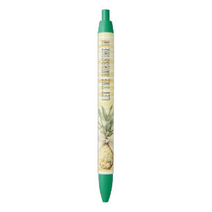 Summer in the Sun Yellow Stripes Pineapple Pen