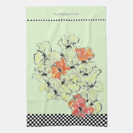 Summer Into Fall Shabby Chic Wildflowers Kitchen Towel