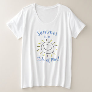 Summer is a State of Mind Quote Sunshine Plus Size T-Shirt