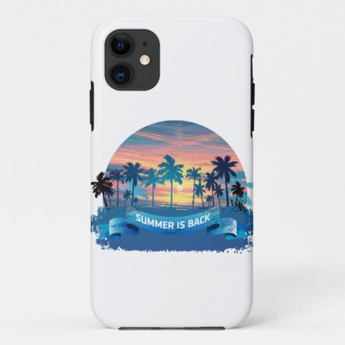 Summer is back postcard iPhone 11 case