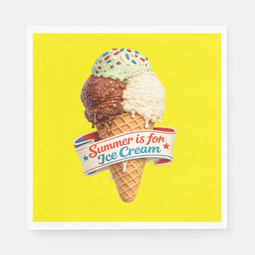 Summer is for Ice Cream Napkins