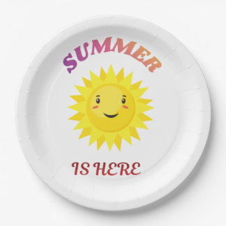 Summer is Here Paper Plates