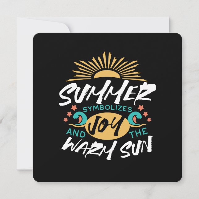 Summer Joy - Warm Sun & Happiness Holiday Card (Front)