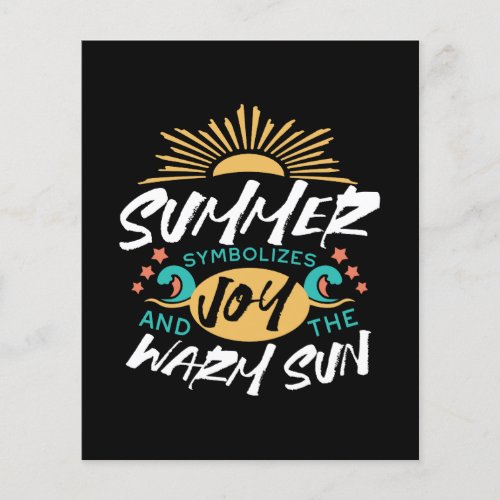 Summer Joy _ Warm Sun  Happiness Quote Flyer