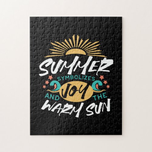 Summer Joy _ Warm Sun  Happiness Quote Jigsaw Puzzle