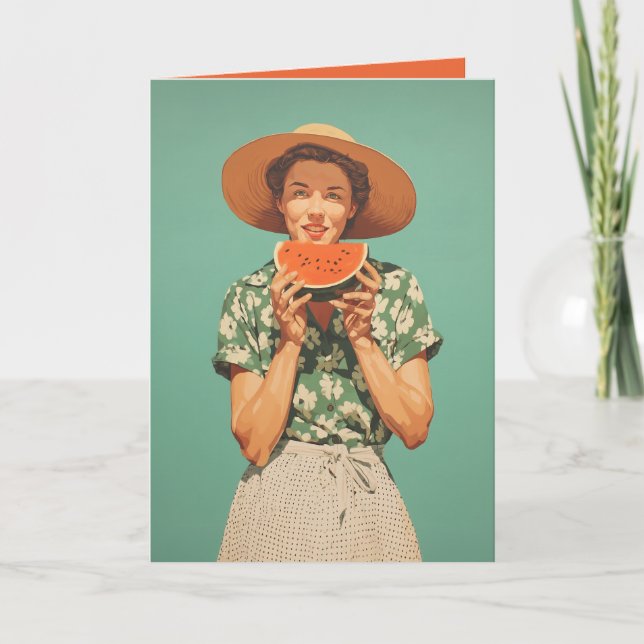 Summer Joy with Watermelon Invitation (Front)