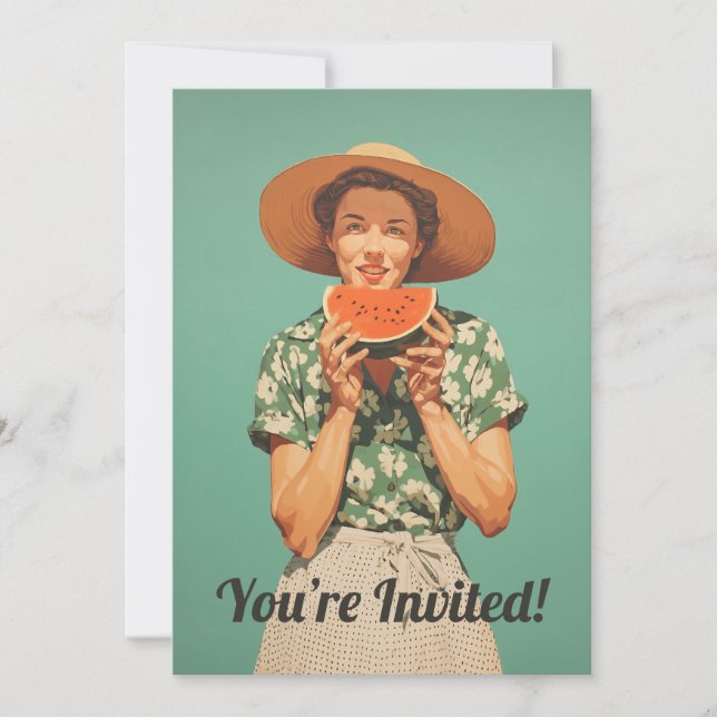 Summer Joy with Watermelon Invitation (Front)