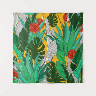 Summer jungle pattern with bright colors. Jungle s Tapestry