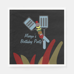 Summer Kabobs Cookout Park Birthday Napkins