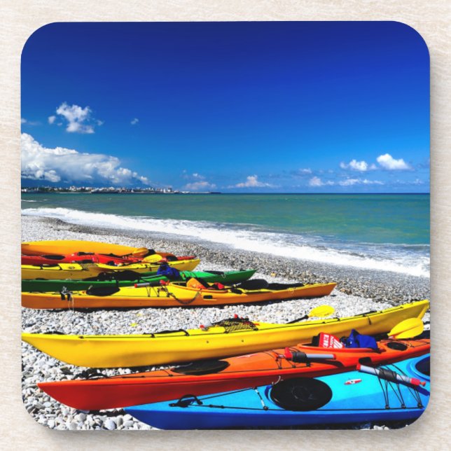 Summer Kayaking Drink Coaster (Front)