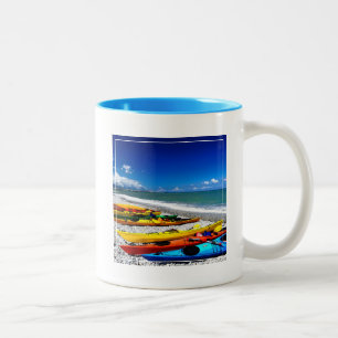 Summer Kayaking Two-Tone Coffee Mug
