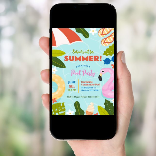 Summer Kickoff Pool Party Invitation (Front Digital)