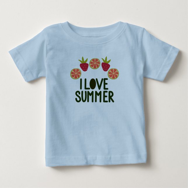  Summer Kids Cute Fruit  Baby T-Shirt (Front)