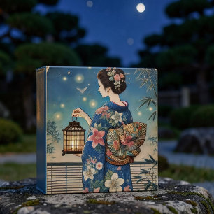 summer kimono & fireflies 3 ring binder