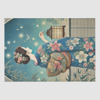 summer kimono&fireflies tissue paper