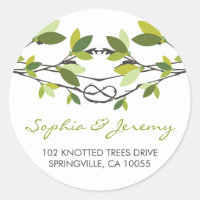 Summer Knotted Love Trees Address Labels Stickers