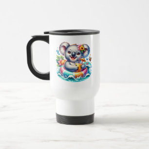 Summer Koala Sublimation Clipart Travel Mug