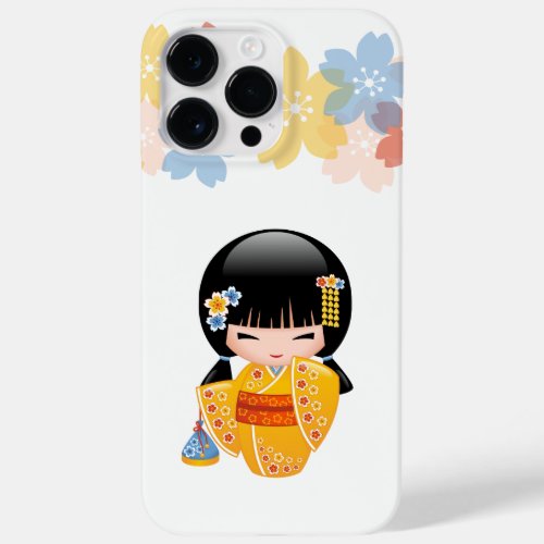 Summer Kokeshi Doll _ Yellow Kimono Geisha Girl Case_Mate iPhone 14 Pro Max Case