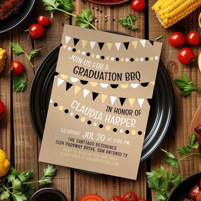 Summer Kraft Graduation Party Invitation (Creator Uploaded)