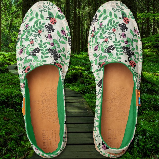 Summer - Lady Bugs, Butterflies and Leaves Espadrilles (Summer - Lady Bugs, Butterflies and Leaves Espadrilles)