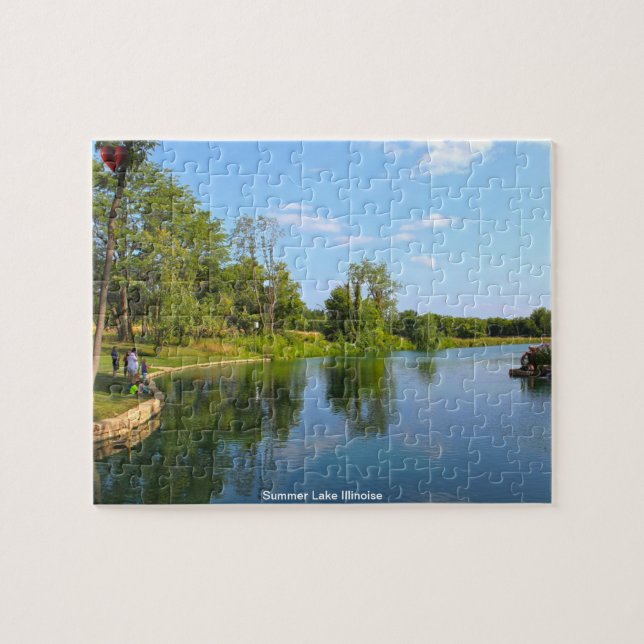 Summer Lake Illinoise Jigsaw Puzzle (Horizontal)