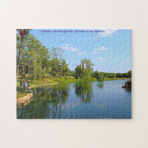 Summer Lake Illinoise Jigsaw Puzzle