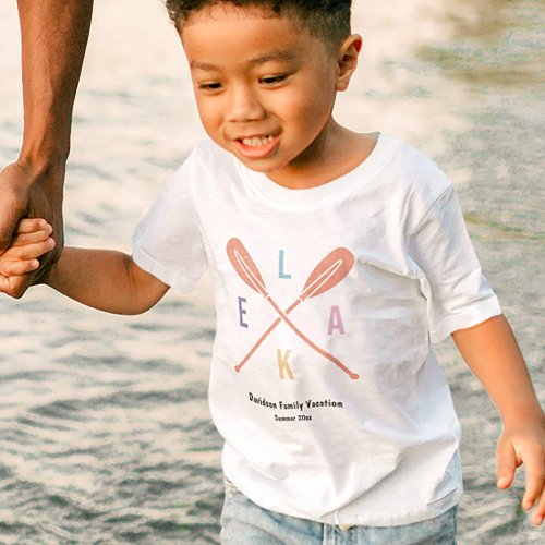 Summer Lake Pastel Paddles Matching Family White Toddler T_shirt