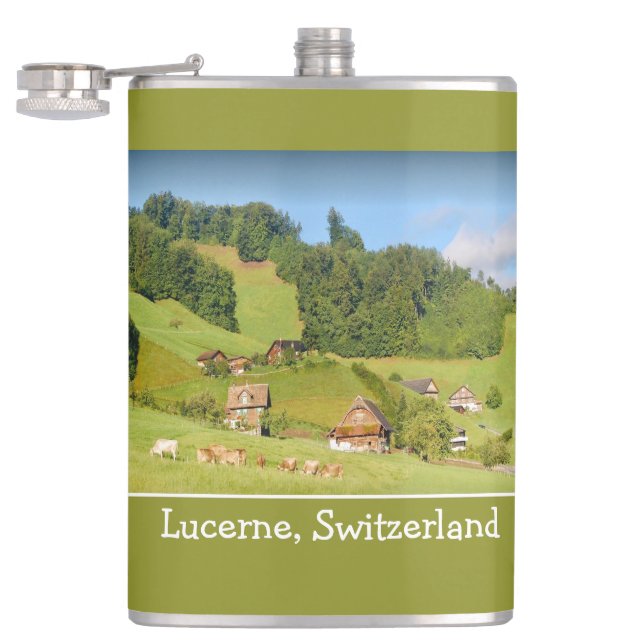 Summer Landscape in Switzerland Flask (Opened)