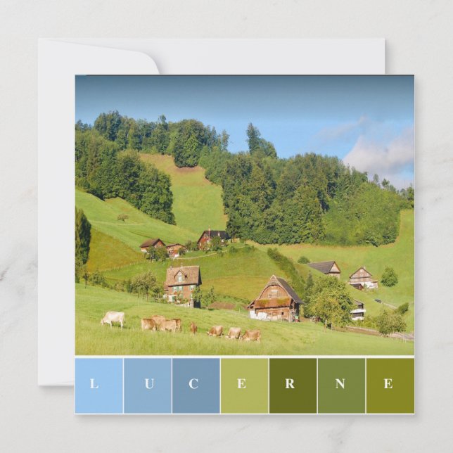 Summer Landscape in Switzerland flat card (Front)