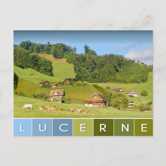 Summer Landscape in Switzerland Postcard (Front)