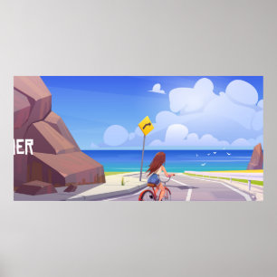 Summer landscape poster