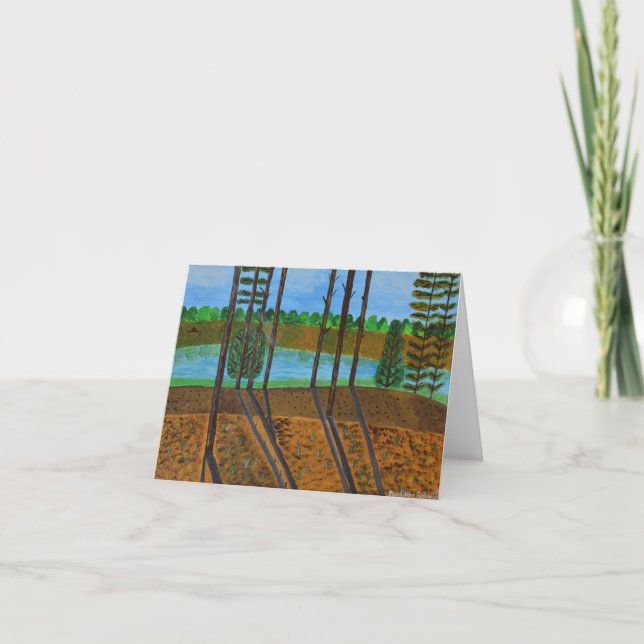 Summer landscape  thank you card (Front)