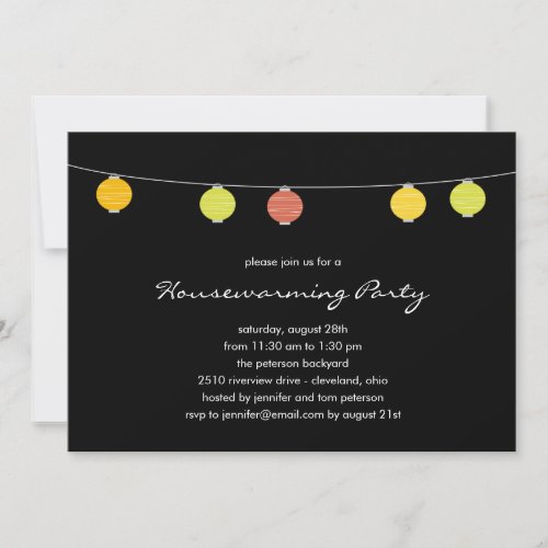 Summer Lanterns Party Invitations