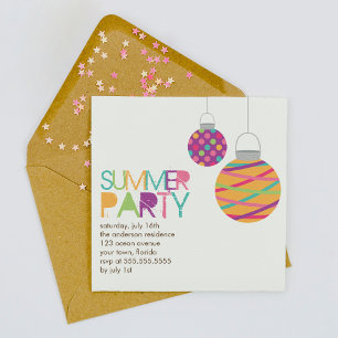 Summer Lanterns Party Invitations