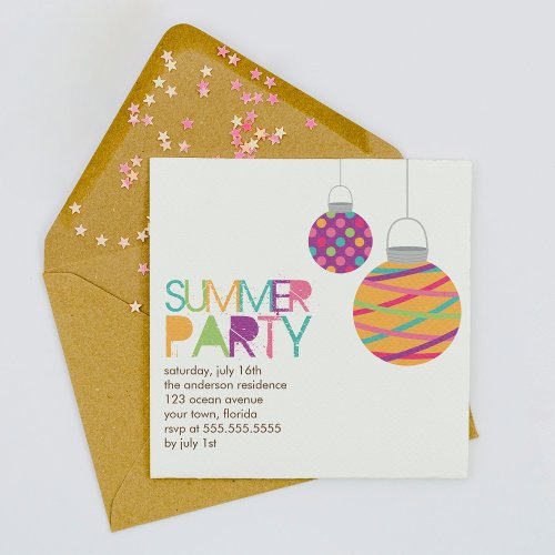 Summer Lanterns Party Invitations