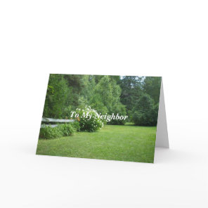 Summer Lawn-Good Neighbor Day Thank You Card