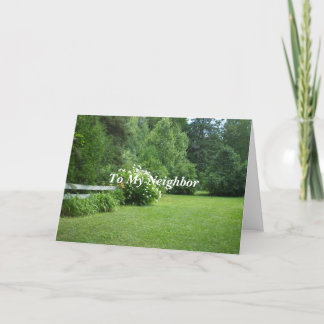 Summer Lawn-Good Neighbor Day Thank You Card