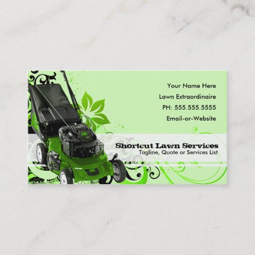 summer lawn services business card