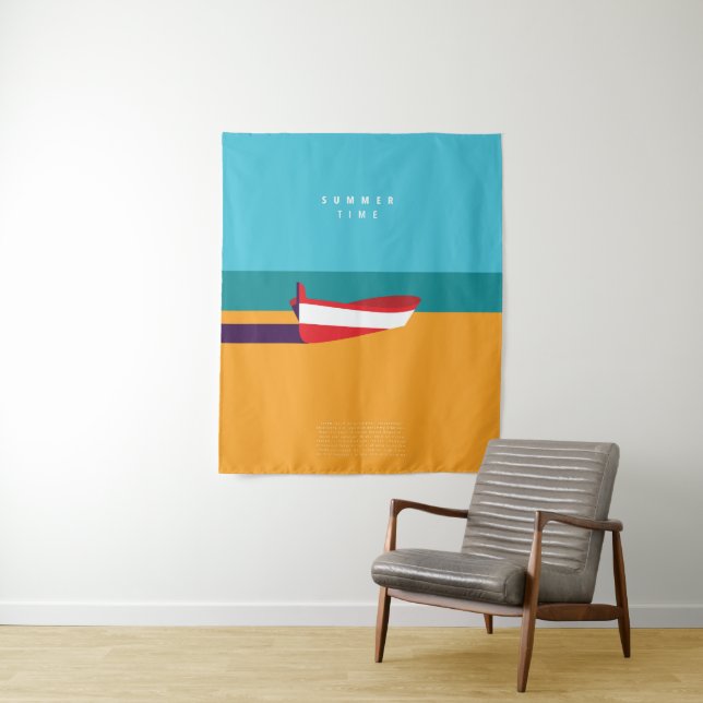 Summer layout poster tapestry (In Situ)