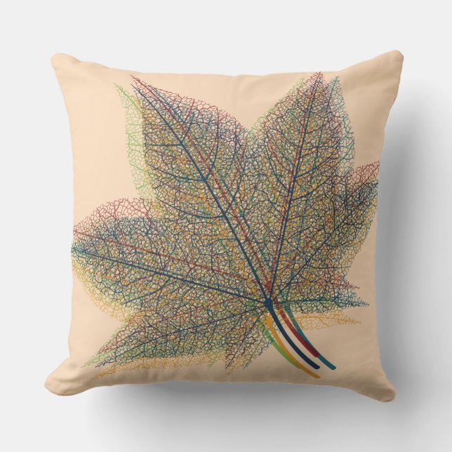 Summer Leaf Throw Pillow (Front)
