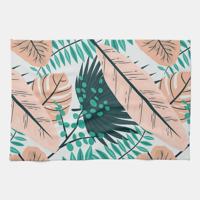 Summer Leaves Kitchen Towel (Horizontal)